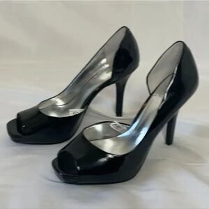 ALEX MARIE OPEN SIDE OPEN TOE  LEATHER PUMP SHOES